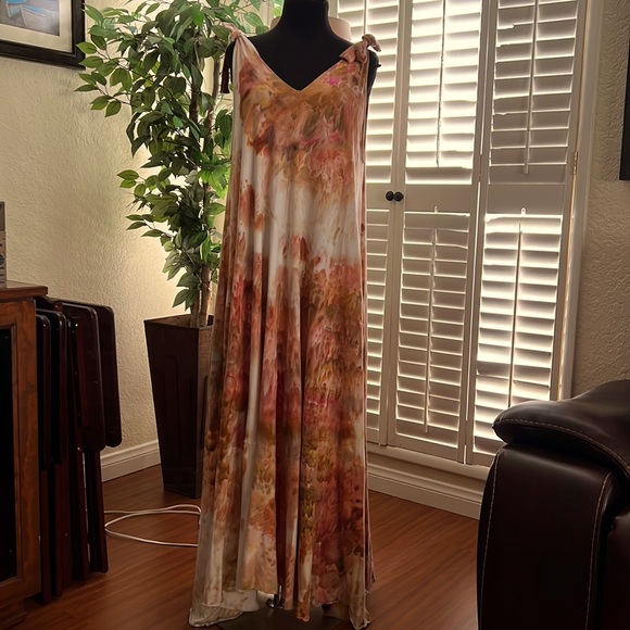 by Vecani Dresses & Skirts - SOLD OUT Maxi dress Fits Large up to 2X Sleeveless Adjustable Strings- Pockets